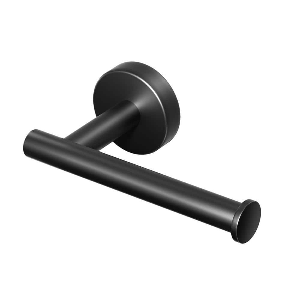 HONGGE Toilet Paper Holder Matte Black Wall Mounted Stainless Steel Mega Roll Size Bathroom Tissue Holder Rustproof (1)