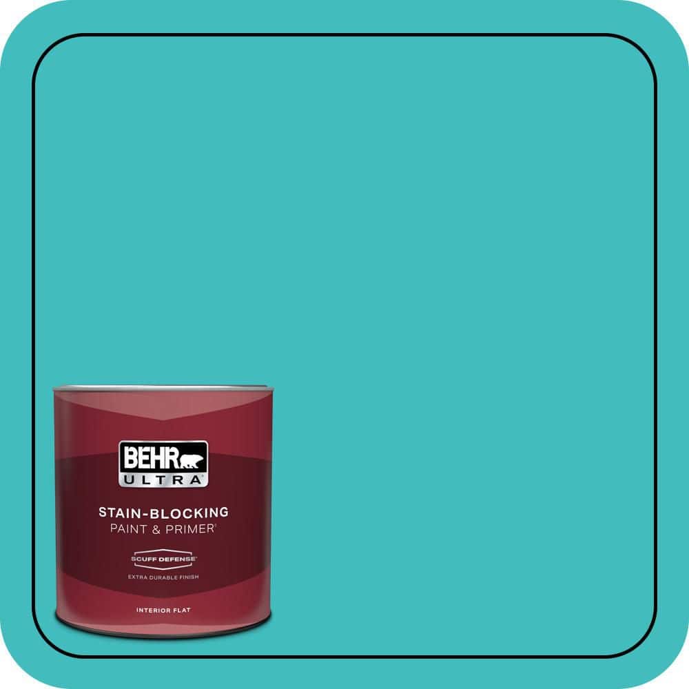 BEHR ULTRA 1 qt. #P460-4 Lagoon Rock Extra Durable Flat Interior Paint & Primer (1)
