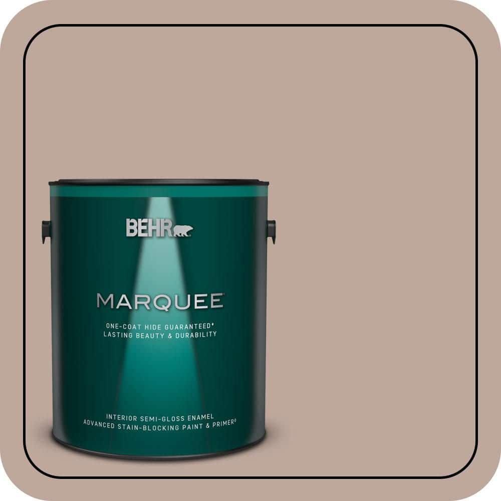 BEHR MARQUEE 1 gal. #PWL-88 Heavenly Cocoa Semi-Gloss Enamel Interior Paint & Primer