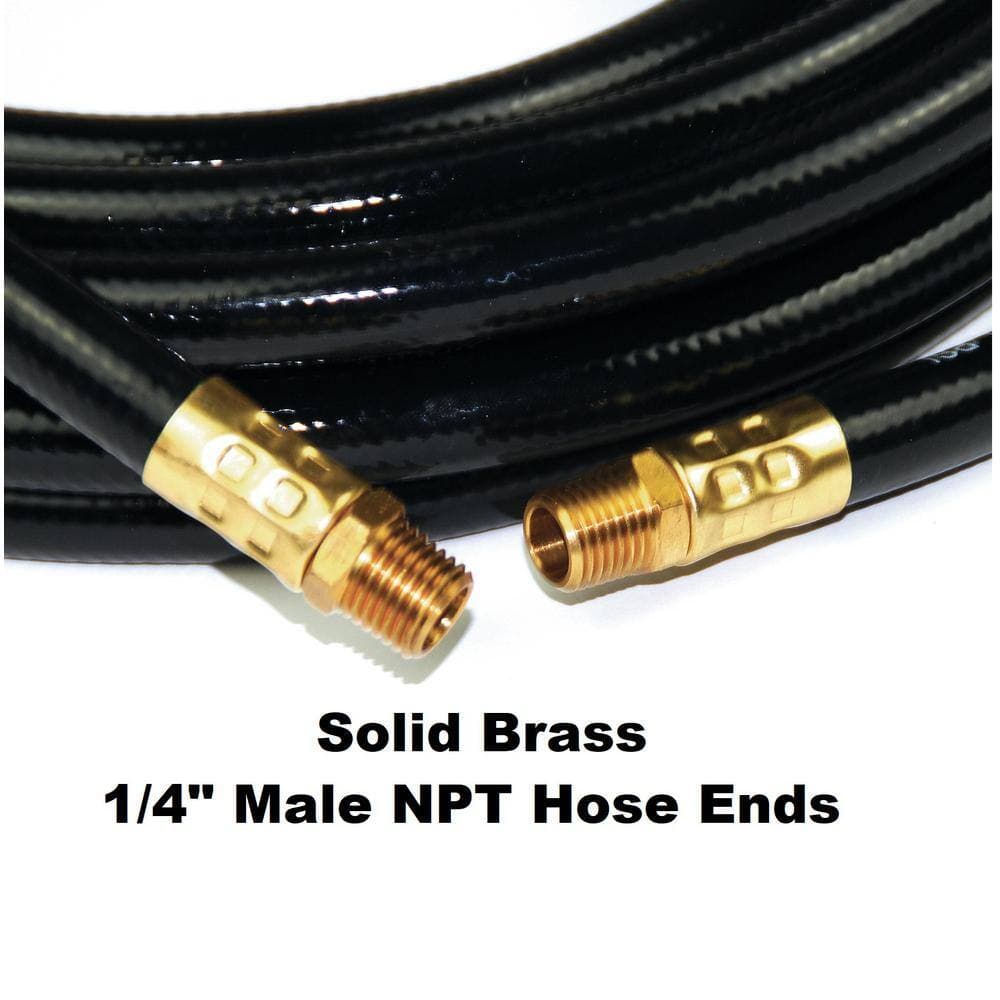 Primefit 300 PSI 3/8 in. x 50 ft. Air Hose for 1/4 in. NPT Male Ends (2)