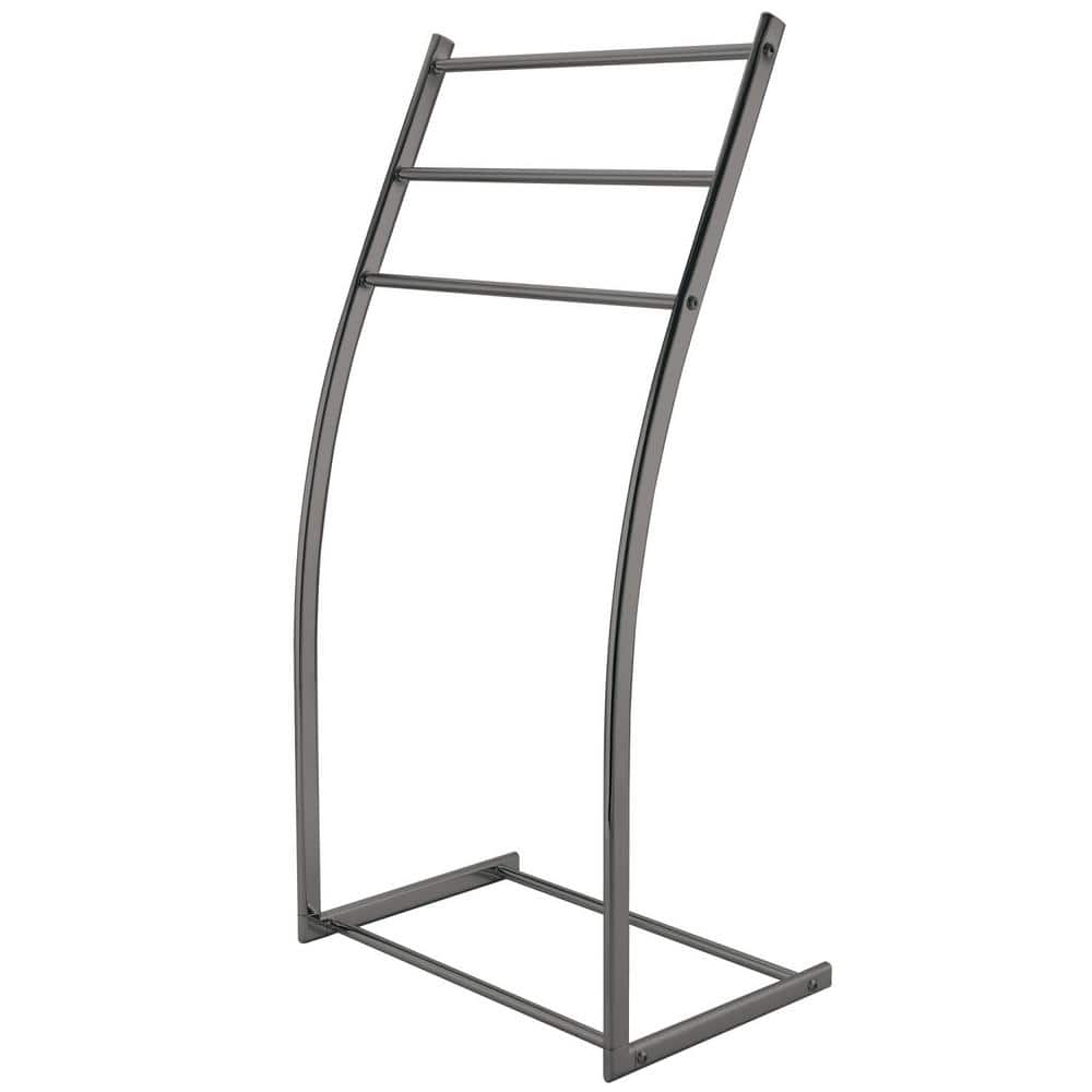 Kingston Brass Edenscape Pedestal 3-Bar Towel Rack in Brushed Nickel