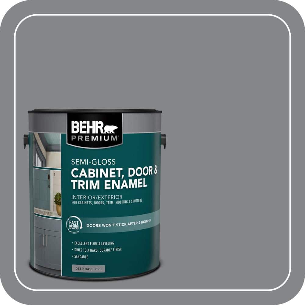 BEHR PREMIUM 1 gal. #PFC-64 Storm Semi-Gloss Enamel Interior/Exterior Cabinet, Door & Trim Paint