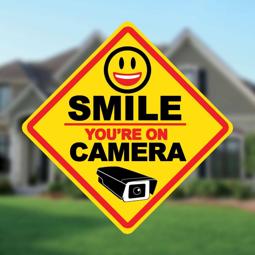 Lynch Sign Large, Square Security Decals, Commercial Grade Silk Screened and Coated for extra outdoor durability (3-Pack) (2)