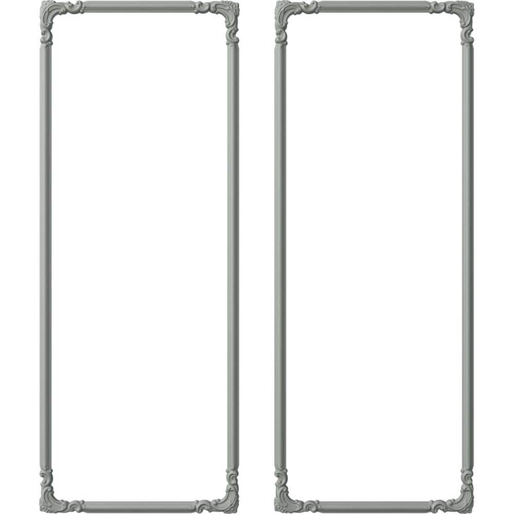 Ekena Millwork 28 in. W x 72 in. H Unfinished Polyurethane Ashford Panel Moulding Kit (Double Panel) (1)