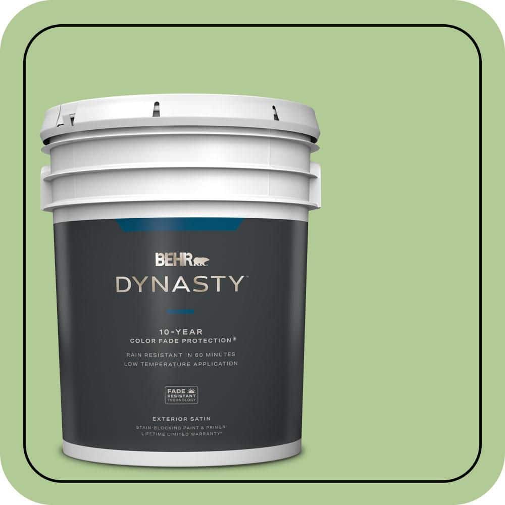 BEHR DYNASTY 5 gal. #430D-4 Garden Spot Satin Enamel Exterior Stain-Blocking Paint & Primer