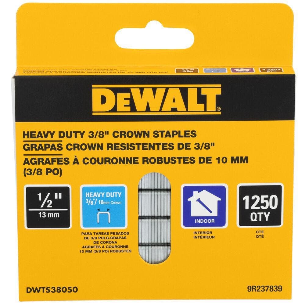DEWALT 1/2 in. x 3/8 in. Crown Glue Collated Construction Staple (1250-Pack) (2)