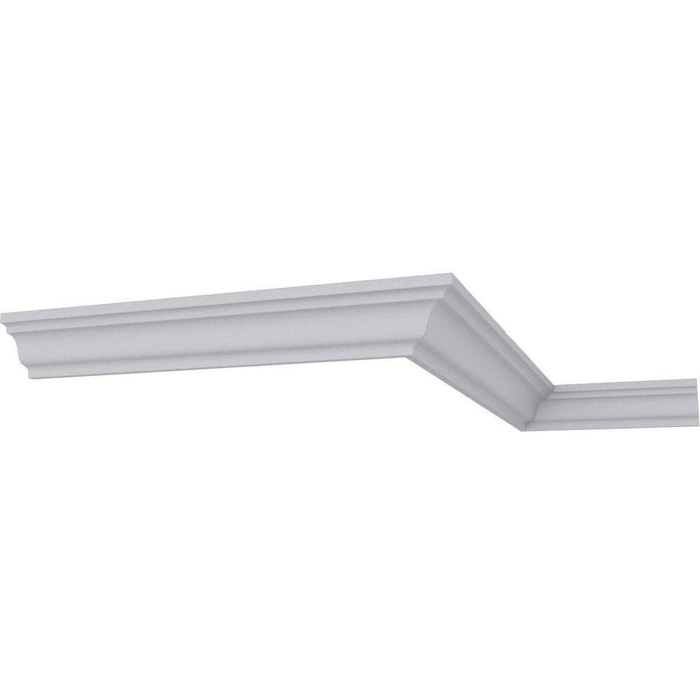 Ekena Millwork 3/4 in. H x 3/4 in. P x 94-1/2 in. L (1 in. Repeat) Polyurethane Hillsborough Traditional Smooth Crown Moulding (2-Pack) (1)