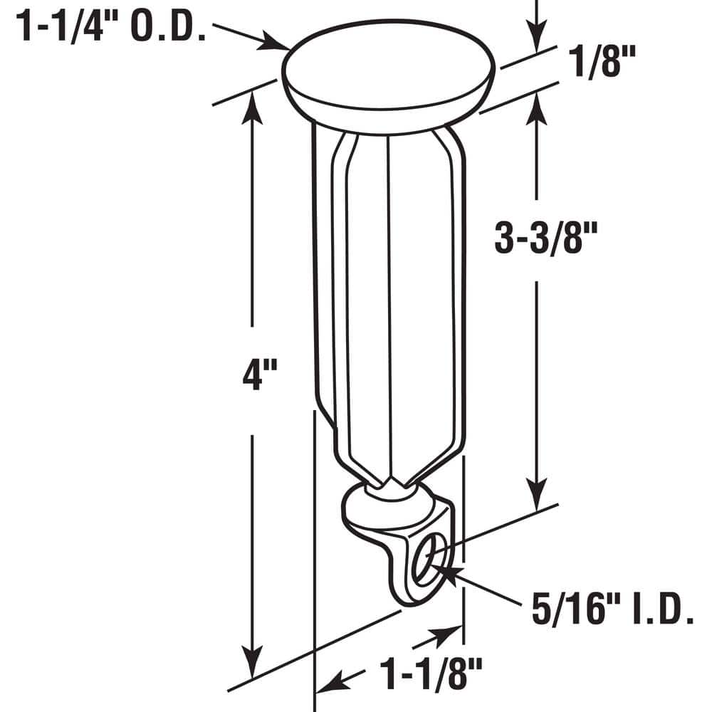 Prime-Line Lavatory Drain Plug 4 in. Plastic Chrome Fits Moen (2)