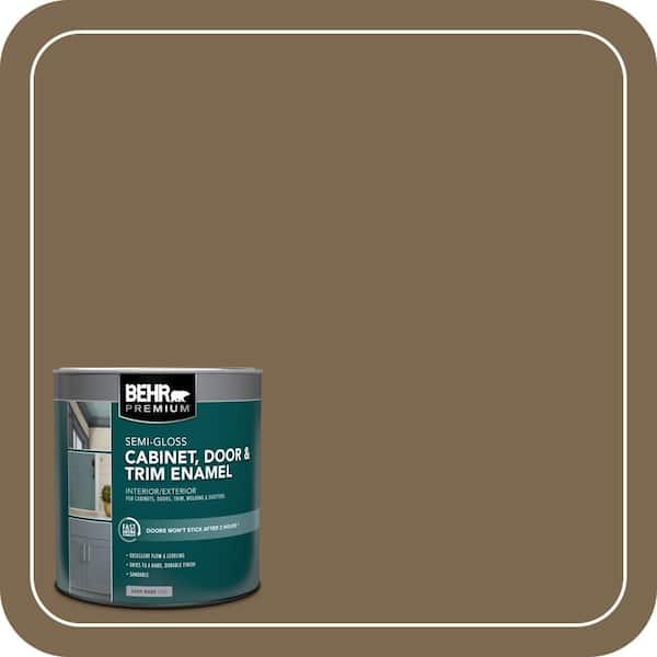 BEHR PREMIUM 1 qt. #N300-7 Mayan Ruins Semi-Gloss Enamel Interior/Exterior Cabinet, Door & Trim Paint (2)