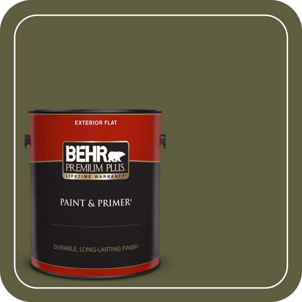 BEHR PREMIUM PLUS 1 gal. #PPU9-25 Eastern Bamboo Flat Exterior Paint & Primer