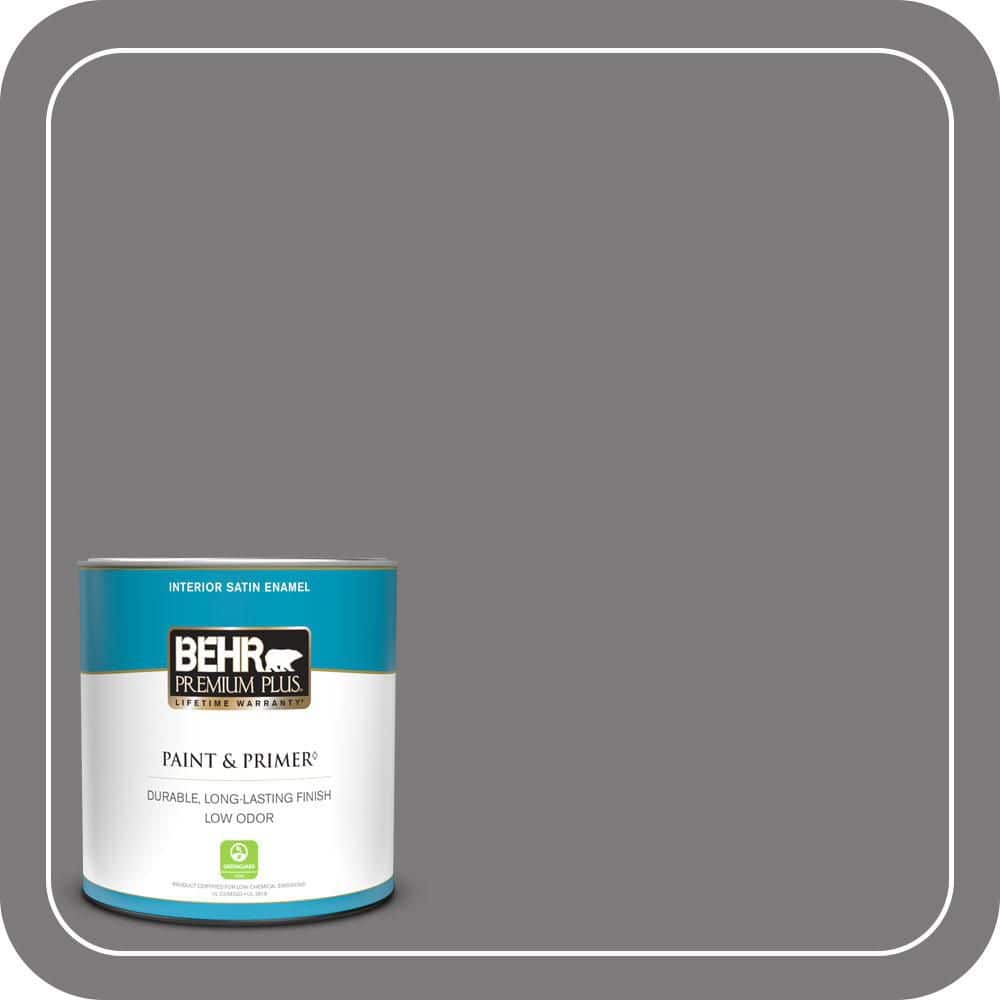 BEHR PREMIUM PLUS #BXC-58 Stormy Gray Enamel Interior/ & Primer Color Sample (1)