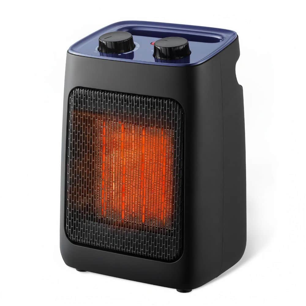 Unbranded 1500W Dark Blue Indoor Electric Ceramic Tower Heater Forced Air Space Heater with Thermostat 3 Modes Quiet ETL