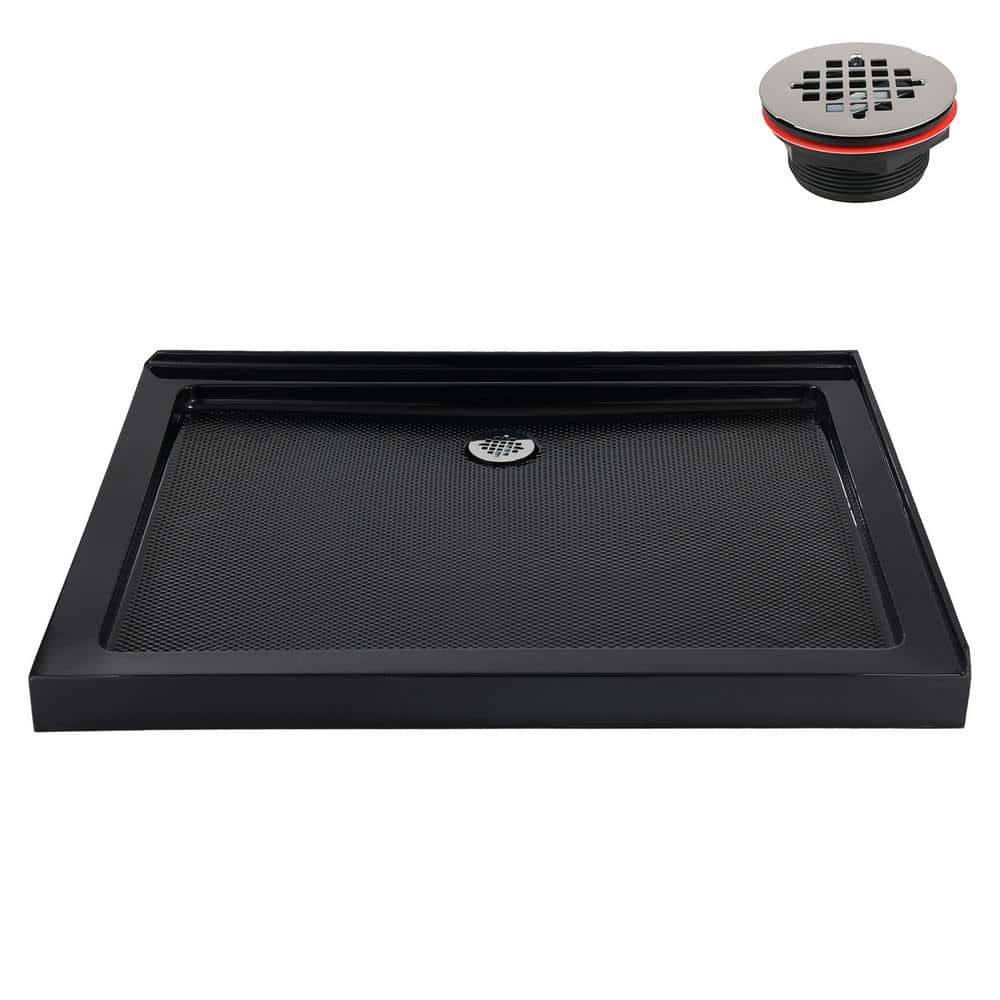 Streamline 48 in. L 36 in. W Corner Acrylic Shower Pan Base, with Left Hand Drain, Drain Included