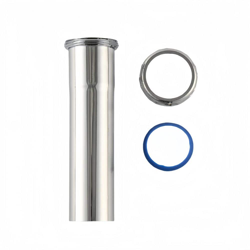 Everbilt 1-1/2in. x 6in. 22-Gauge Chrome-Plated Brass Slip-Joint Sink Drain Extension Tube (1)