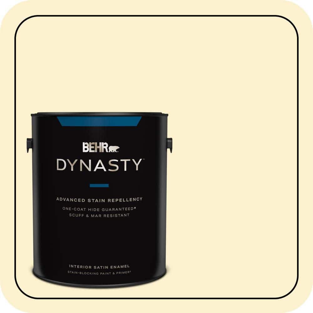 BEHR DYNASTY 1 gal. #P280-1 Summer Bliss Satin Enamel Interior Stain-Blocking Paint and Primer