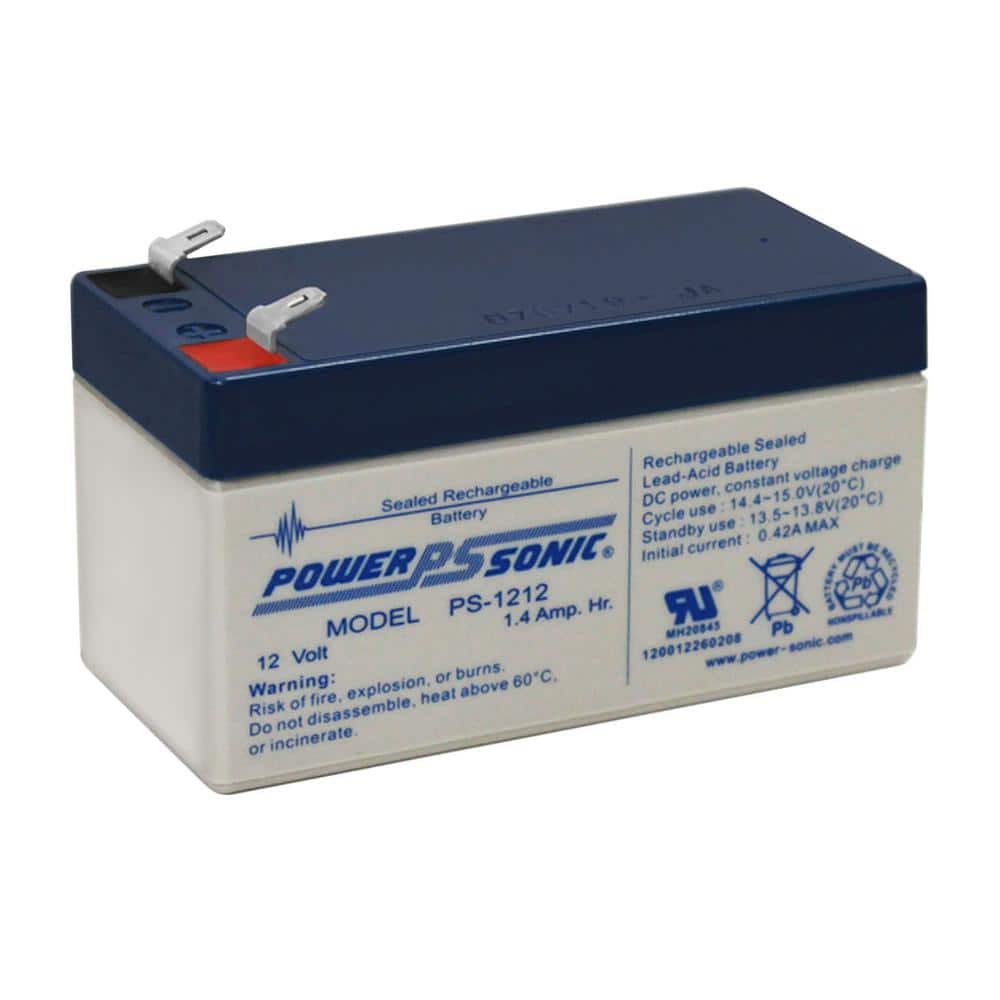Power-Sonic 12-Volt 1.4 Ah Sealed Lead Acid (SLA) Rechargeable Battery