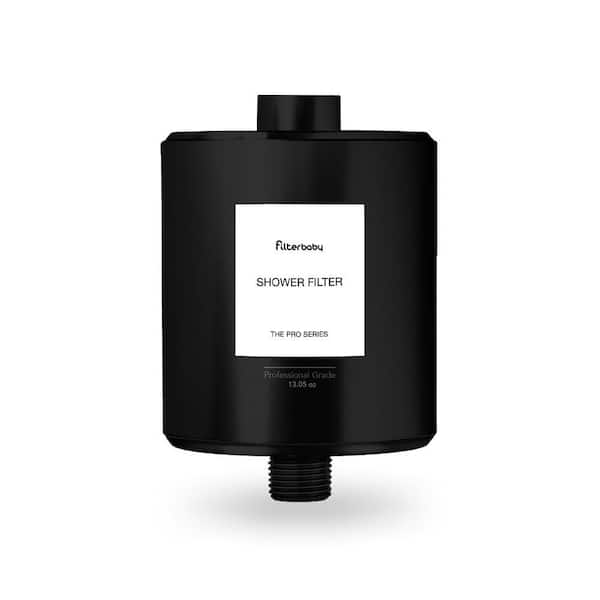 FilterBaby Pro Series 100% Metal In Line Shower Filter - Black