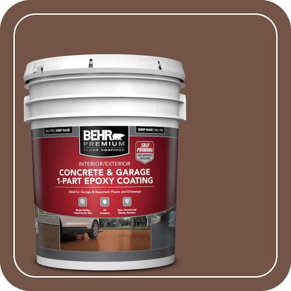 BEHR PREMIUM 5 gal. #SC-123 Valise Self-Priming 1-Part Epoxy Satin Interior/Exterior Concrete and Garage Floor Paint (2)