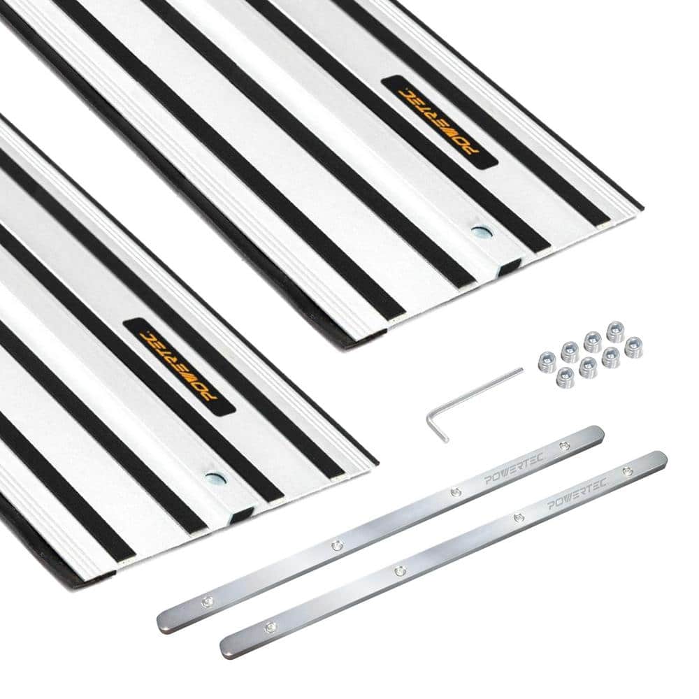 ‎POWERTEC 110 in. Track Saw Guide Rail Connector Set for DeWalt Track Saws,Includes 2x55 in. Guided Rails and Guide Rail Connector (3)