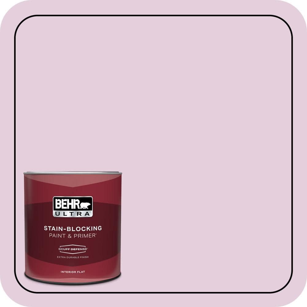 BEHR ULTRA 1 qt. #680C-3 Rose Glow Extra Durable Flat Interior Paint & Primer