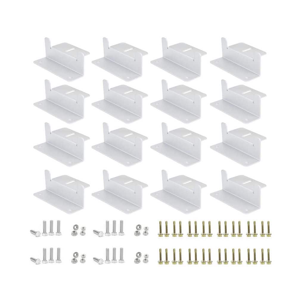 Vrbgify 4-Sets Solar Panel Z Mounting Brackets, Lightweight Aluminum, Corrosion-Resistant for RVs, Boats & Off-Grid Roofs 4-Pack (1)