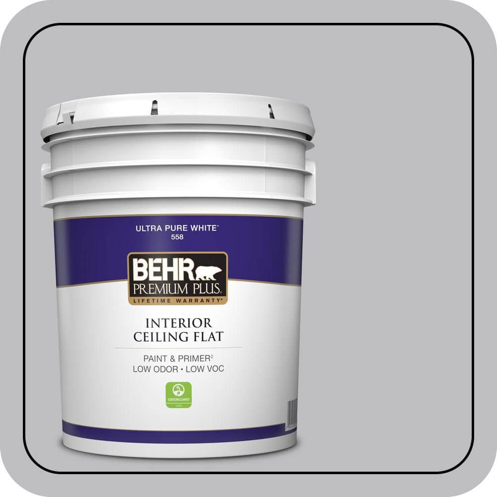 BEHR PREMIUM PLUS 5 gal. #N530-3 High Speed Access Ceiling Flat Interior Paint & Primer (1)
