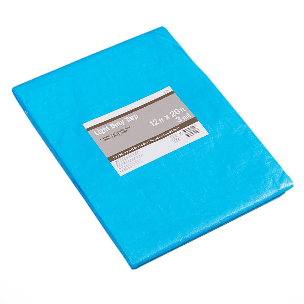 Unbranded 12 ft. x 20 ft. Blue Light Duty Tarp