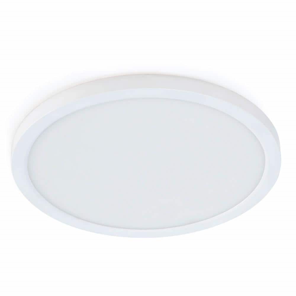 Feit Electric 10.5-Watt Integrated LED Flush Mount 7.5 in. White Round Dimmable Flat Panel Ceiling with Color Change 5CCT (2)