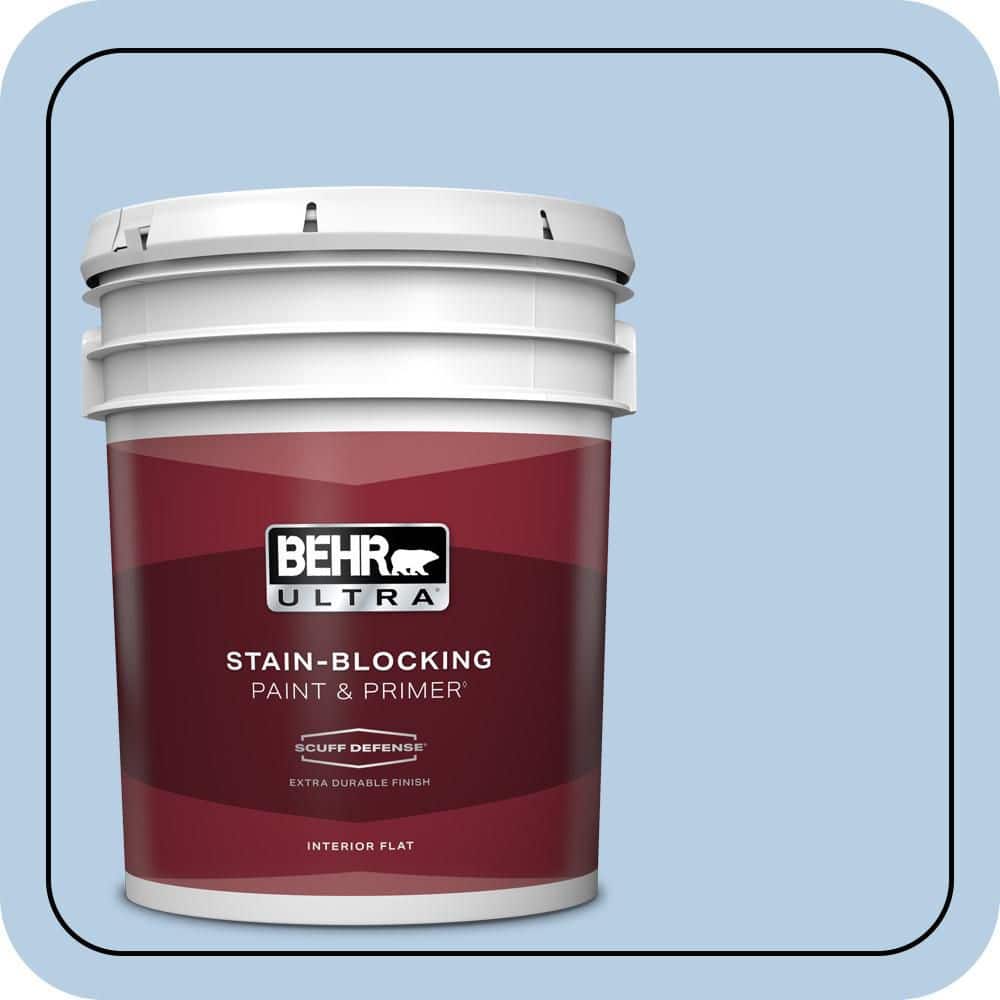 BEHR ULTRA 5 gal. #570C-3 Tender Twilight Extra Durable Flat Interior Paint & Primer (1)