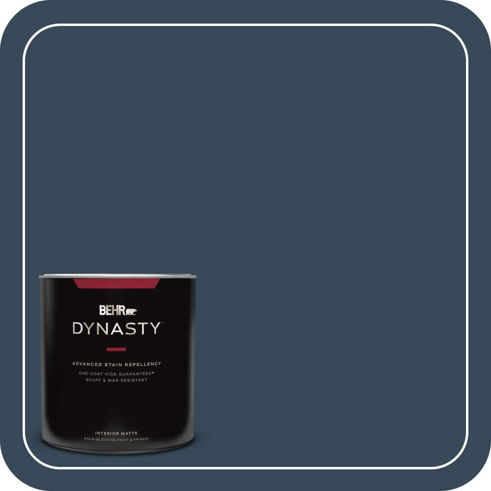 BEHR DYNASTY 1 qt. #570F-7 Midnight Dream Matte Interior Stain-Blocking Paint and Primer