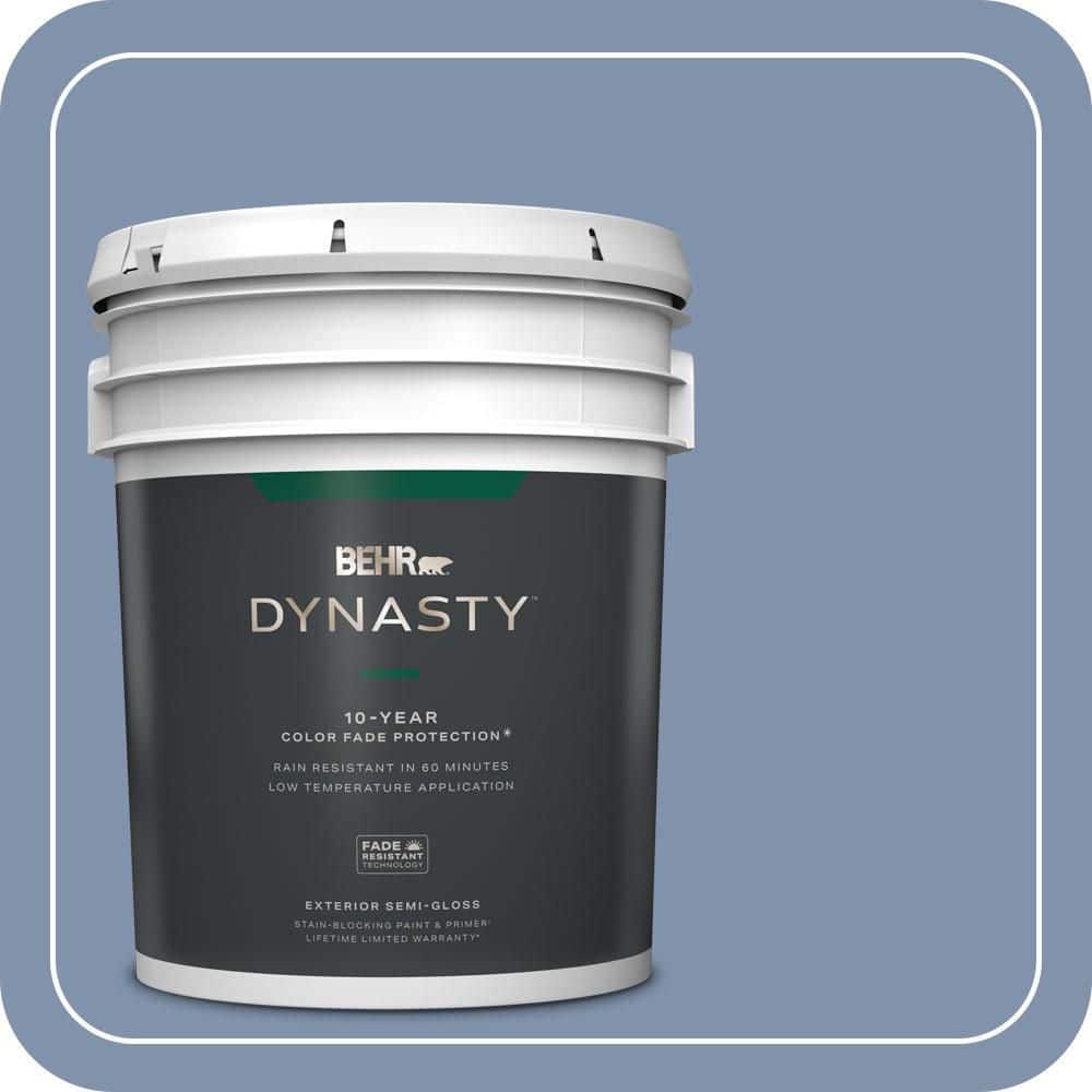 BEHR DYNASTY 5 gal. #T16-13 Stratus Semi-Gloss Enamel Exterior Stain-Blocking Paint & Primer
