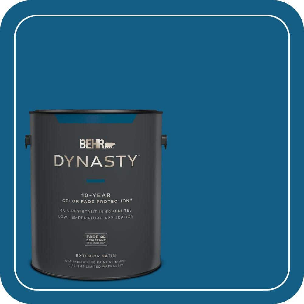 BEHR DYNASTY 1 gal. #S-H-550 Sapphire Sparkle Satin Enamel Exterior Stain-Blocking Paint & Primer