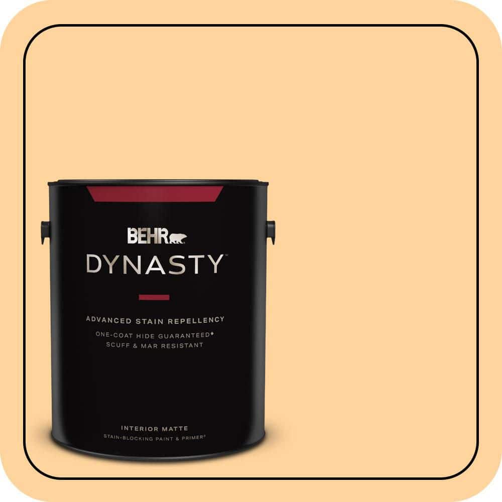 BEHR DYNASTY 1 gal. #P240-3 Mango Nectar Matte Interior Stain-Blocking Paint & Primer
