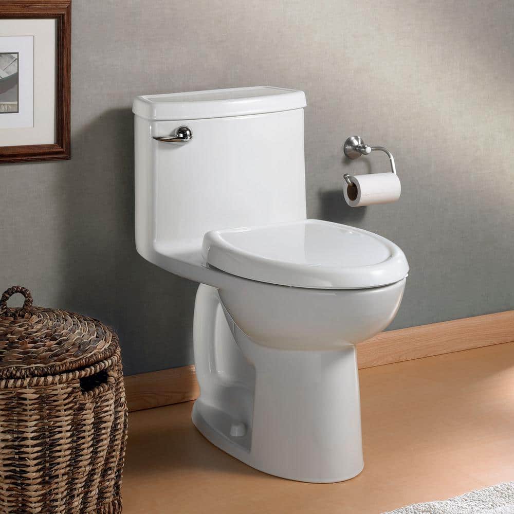 American Standard Compact Cadet 3 1-Piece 1.28 GPF Single Flush Elongated Chair Height Toilet in White (2)