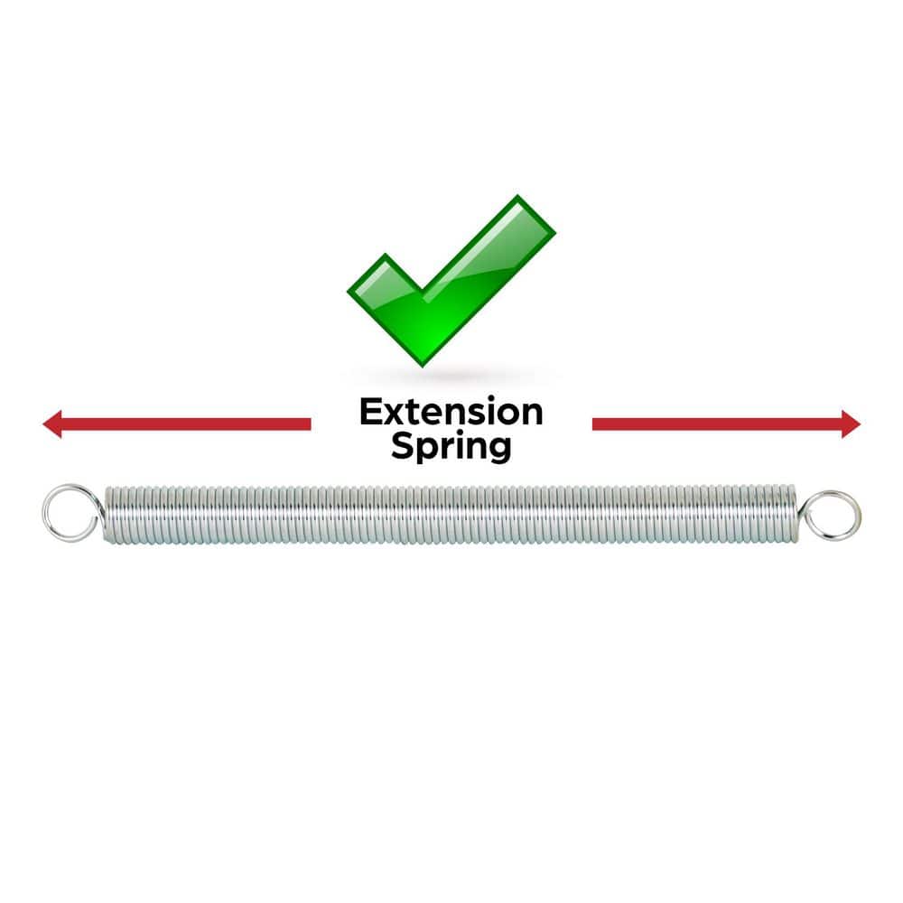 Everbilt Extension Spring, Spring Steel Const, Nickel-Plated Finish, 120 GA x 1-1/16 in. x 5-1/2 in., Single Loop Open, (1-Pack) (3)