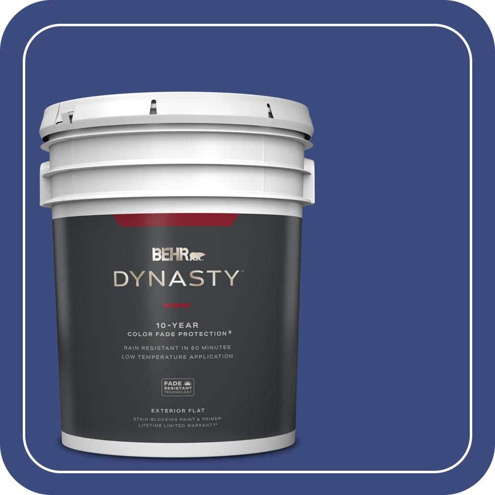 BEHR DYNASTY 5 gal. #P530-7 Tanzanite Flat Exterior Stain-Blocking Paint & Primer