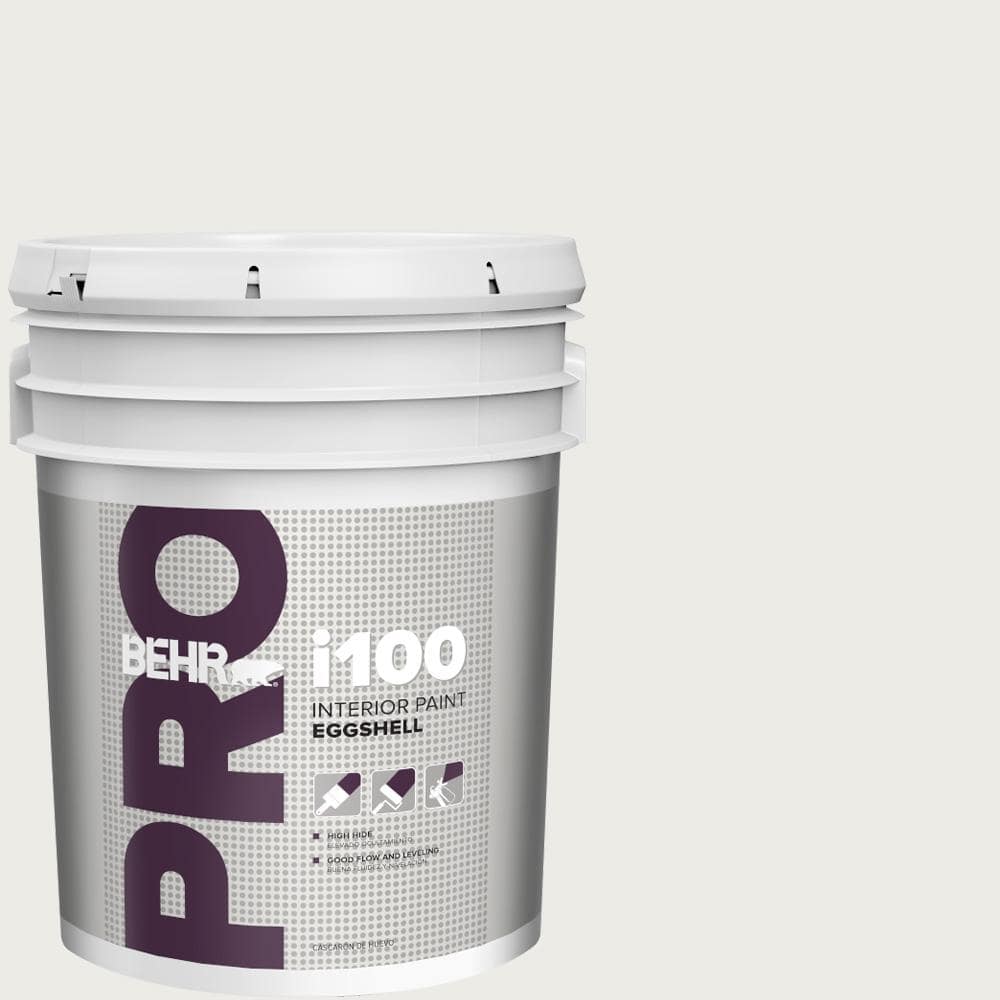 BEHR PRO 5 gal. #BL-W14 White Eggshell Interior Paint