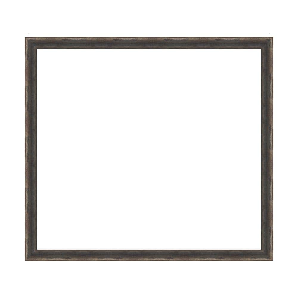 Amanti Art Mirror Makeover Bark Rustic Char Narrow 41.25 in. W x 37.25 in. H Bathroom Mirror Frame Border Kit-Fits a 40 x 36 Mirror (1)