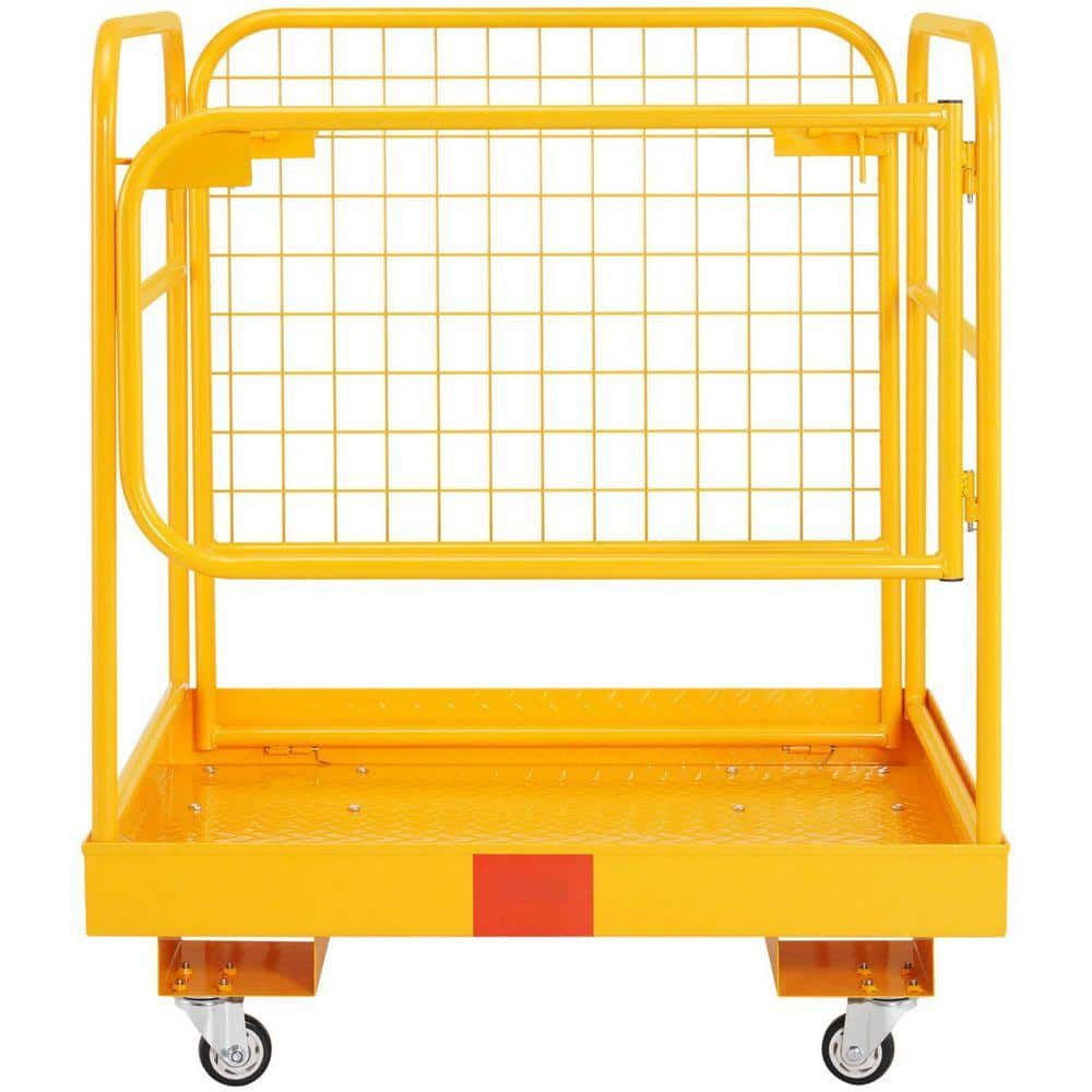 Huluwat 1200 lb. Hand Truck Forklift Platform with Lockable Swivel Wheels, Drain Hole, Device Chain, Holds 1 to 2 Adults