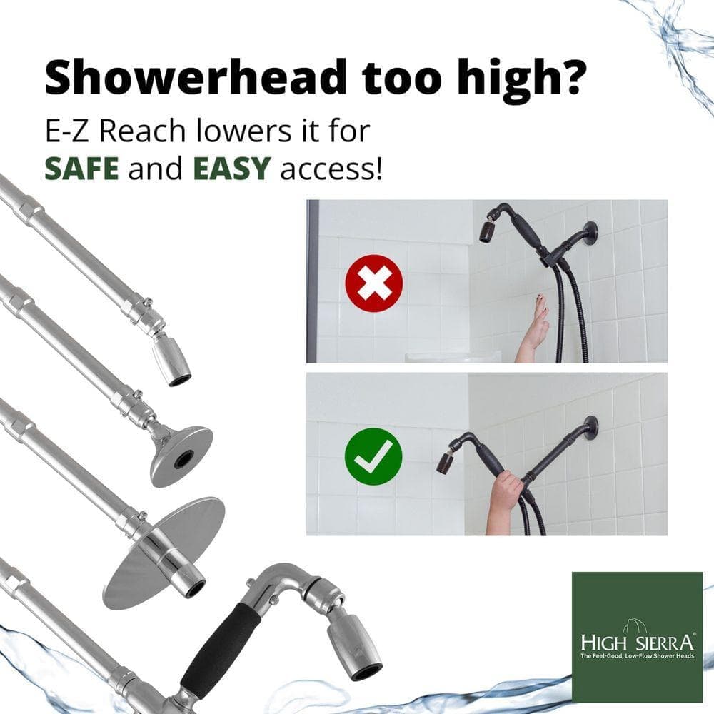 High Sierra Showerheads Exclusive 6 in. Solid Metal Shower Arm Extension (3)
