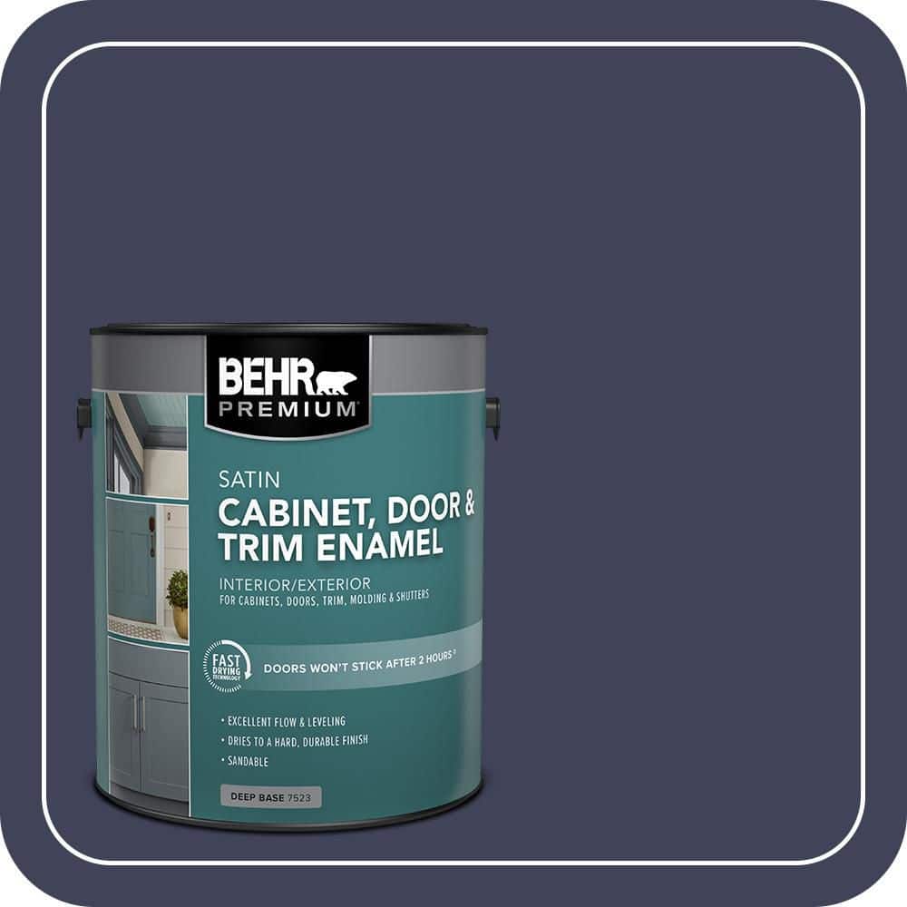 BEHR PREMIUM 1 gal. #MQ5-09 Manhattan Blue Satin Enamel Interior/Exterior Cabinet, Door & Trim Paint