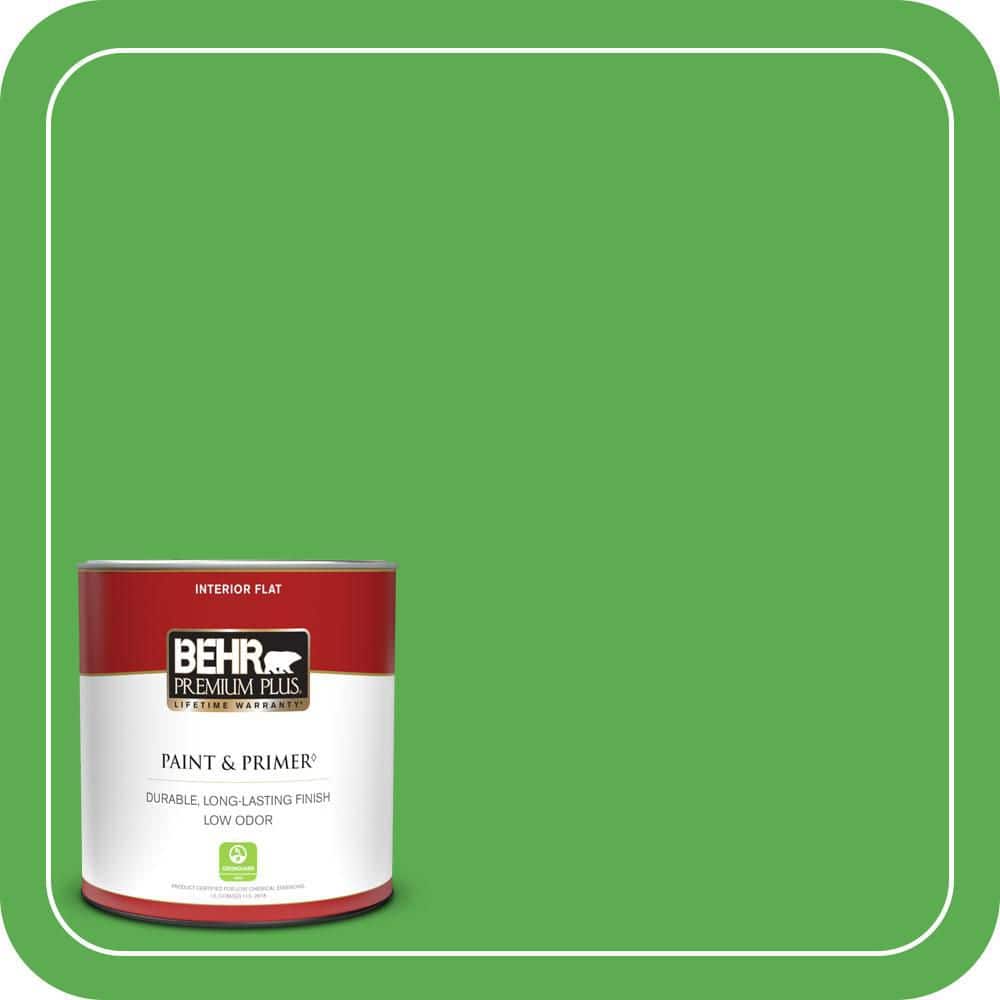BEHR PREMIUM PLUS #440B-6 Barnyard Grass Enamel Interior/ & Primer Color Sample