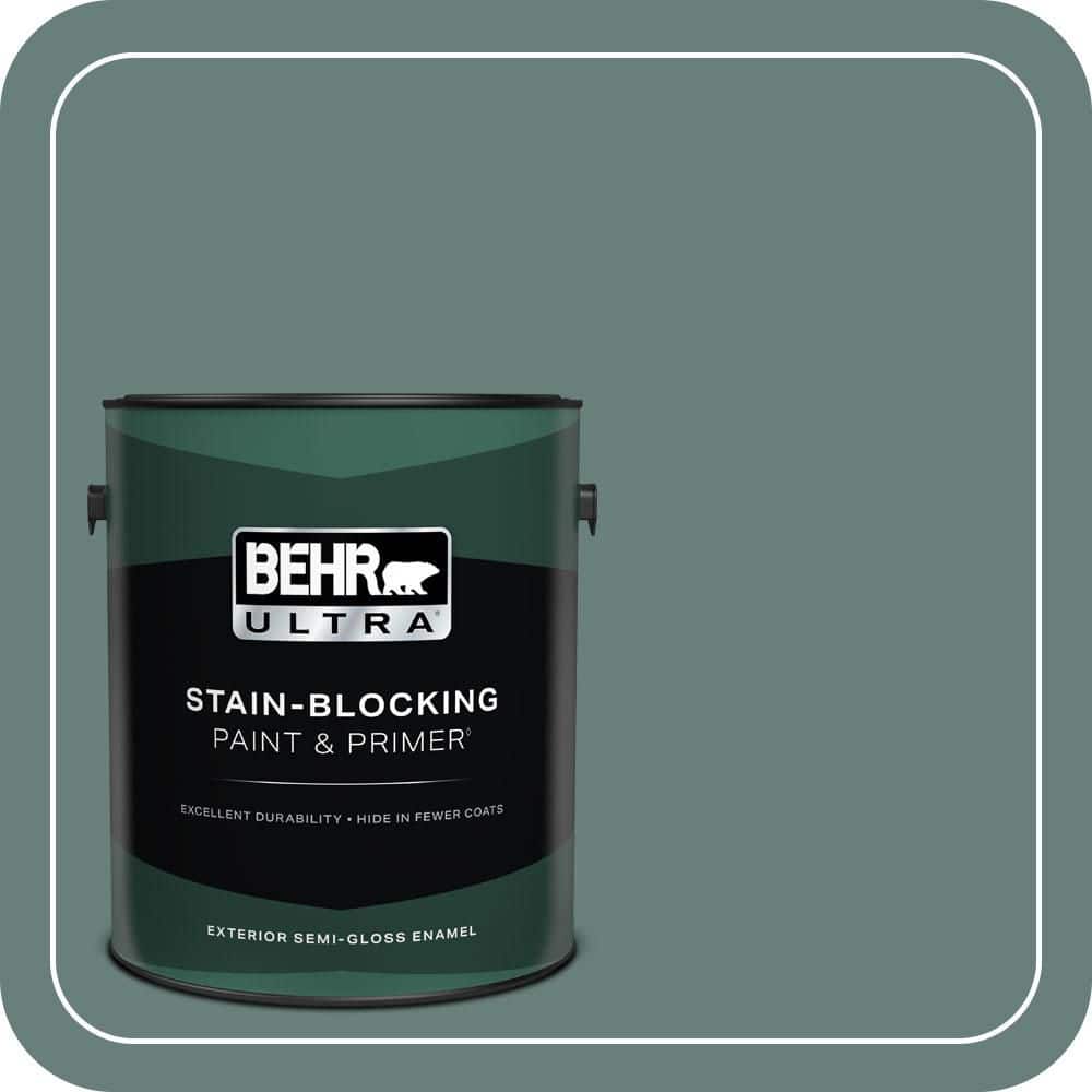 BEHR ULTRA 1 gal. #N430-5 Aspen Valley Semi-Gloss Enamel Exterior Paint & Primer