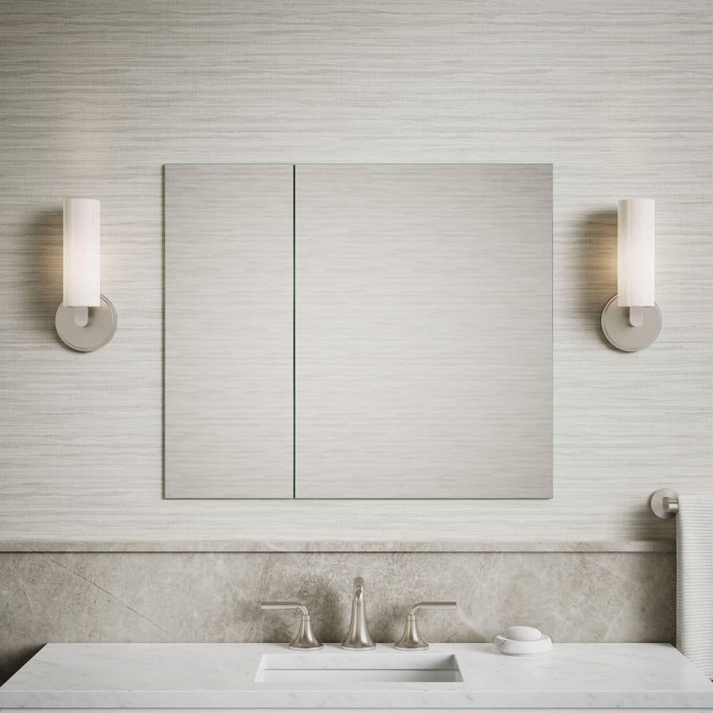 KOHLER Embark 30 in. W x 26 in. H Rectangular Recessed/Surface Mount Medicine Cabinet with Mirror (3)