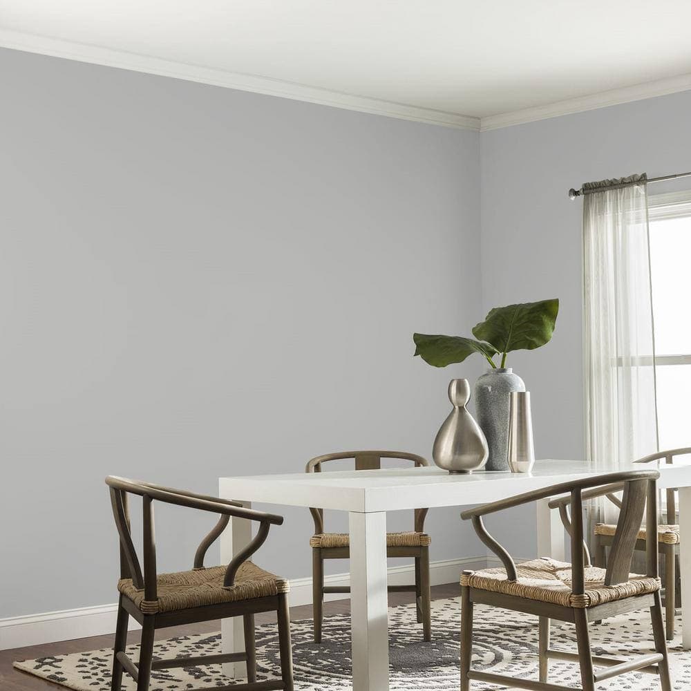 Glidden Premium 1 gal. PPG0995-4 Pigeon Feather Eggshell Interior Latex Paint (4)