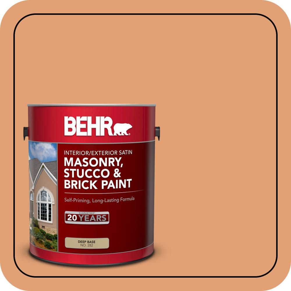 BEHR 1 gal. #M220-5 Roasted Seeds Satin Interior/Exterior Masonry, Stucco and Brick Paint