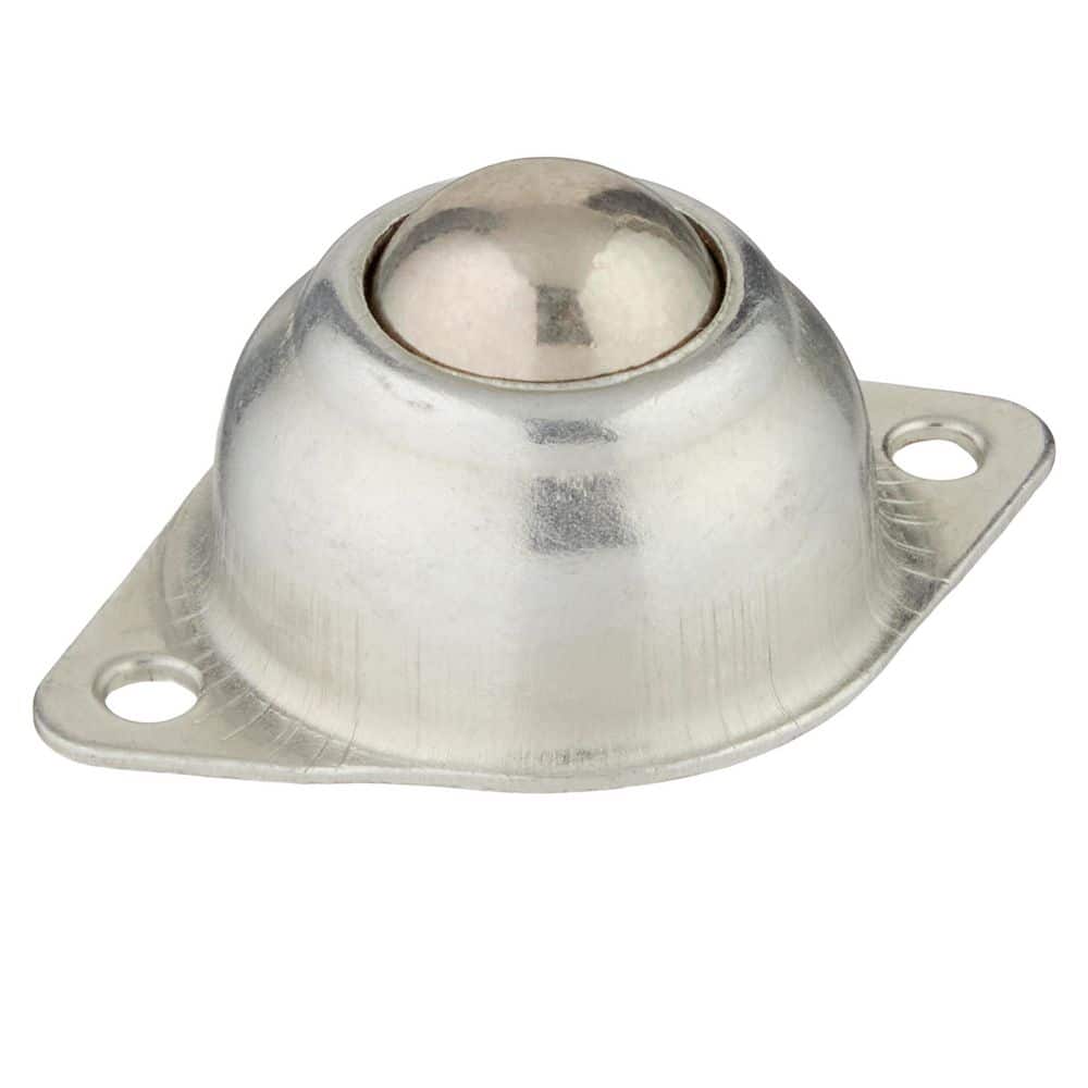 Everbilt 1/2 in. Silver Steel Roller Ball Caster with 30 lbs. Load Rating (2)