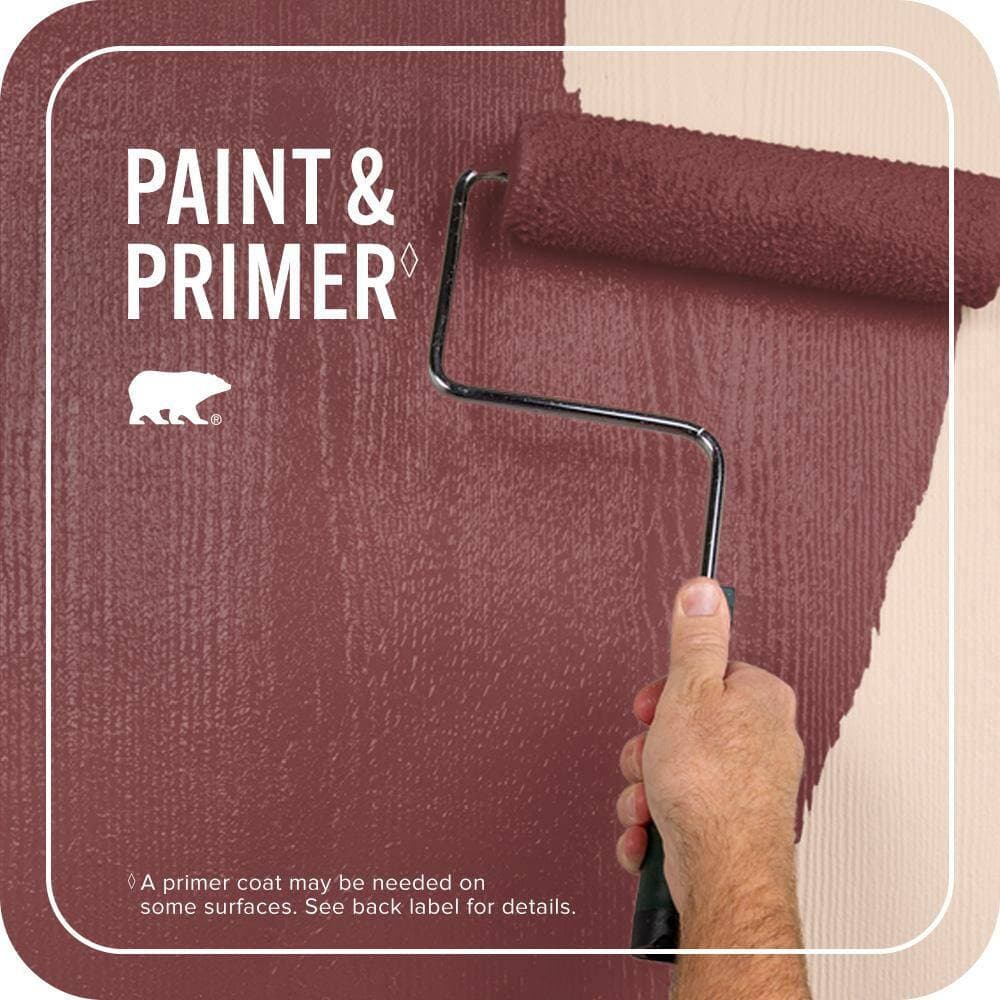 BEHR PREMIUM PLUS 1 qt. #S-H-130 Red Red Wine Flat Exterior Paint & Primer (3)