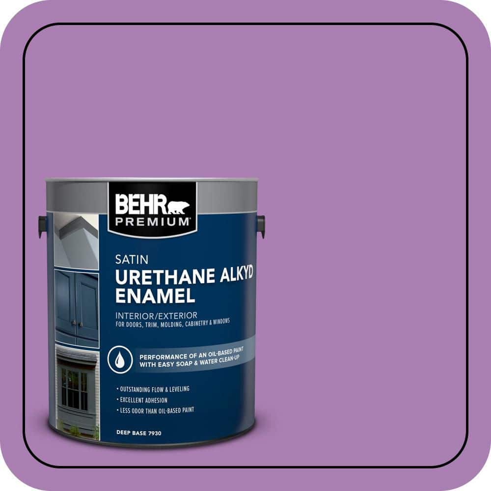 BEHR PREMIUM 1 gal. #P100-5 I Heart Potion Urethane Alkyd Satin Enamel Interior/Exterior Paint