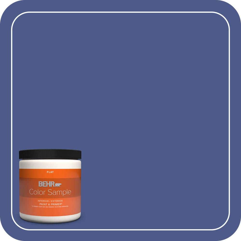 BEHR PREMIUM PLUS 8 oz. #S-G-610 Gem Flat Interior/Exterior Paint & Primer Color Sample